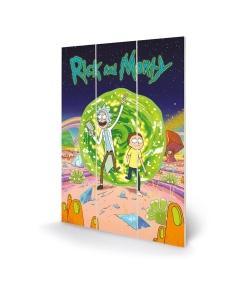 Rick and Morty Póster de madera Portal 20 x 30 cm