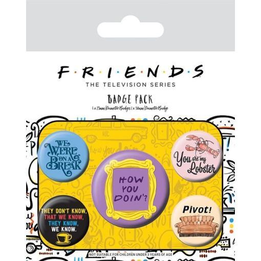 Friends Pack 5 Chapas Quotes