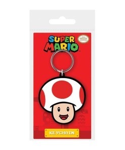 Super Mario Llavero caucho Toad 6 cm