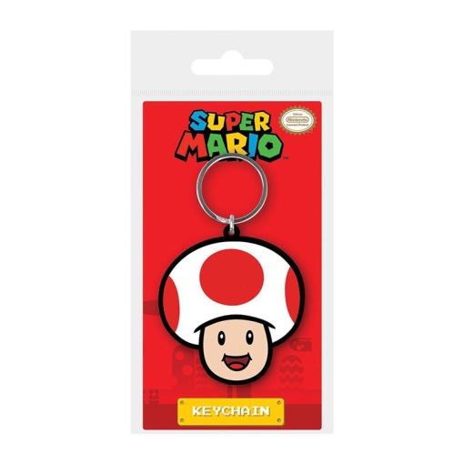 Super Mario Llavero caucho Toad 6 cm