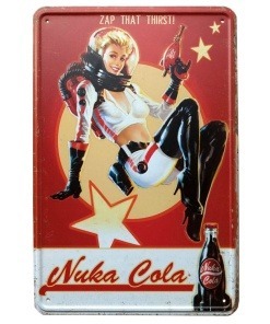 Fallout cartel de metal Nuka Cola Girl