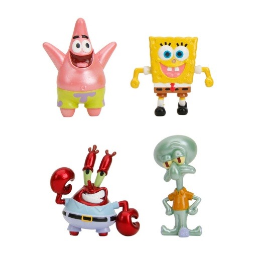 Bob Esponja Pack de 4 Figuras Nano Metalfigs Diecast Wave 1 4 cm