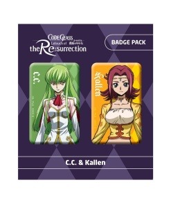 Code Geass Lelouch of the Re:surrection Pack de Chapas C.C. & Kallen