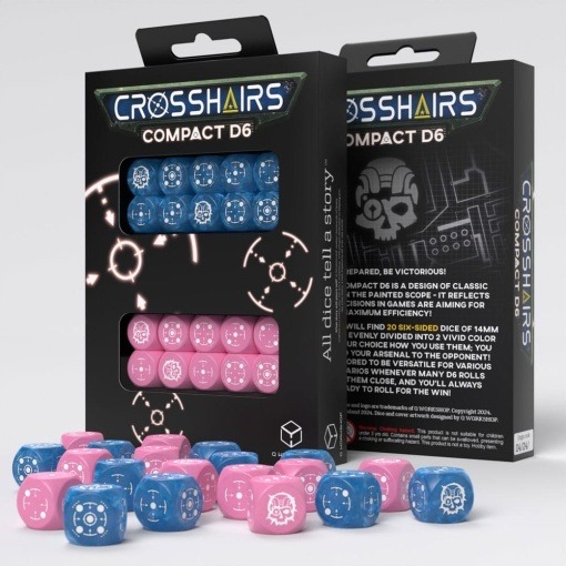 Crosshairs Compact D6 Pack de Dados Blue&Pink (20)