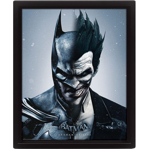 Batman Arkham Origins Set de 3 Pósteres Efecto 3D Enmarcado Batman vs. Joker 26 x 20 cm (3)