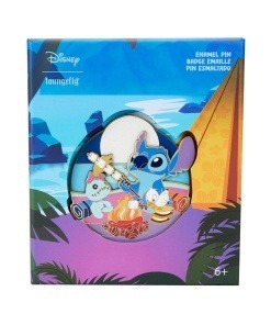 Disney by Loungefly Chapas esmaltadas 3" Collector Box Lilo& Stitch Camping Cuties Surtido (12)
