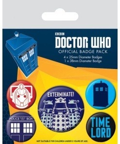 Doctor Who Pack 5 Chapas Exterminate