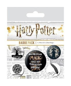 Harry Potter Pack 5 Chapas Símbolos