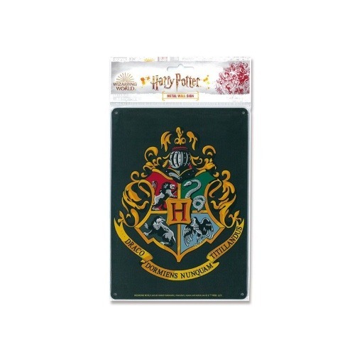 Harry Potter Placa de Chapa Hogwarts Logo 15 x 21 cm