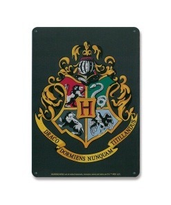 Harry Potter Placa de Chapa Hogwarts Logo 15 x 21 cm