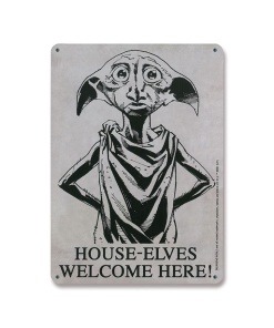 Harry Potter Placa de Chapa House-Elves 15 x 21 cm