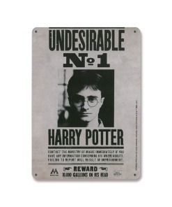 Harry Potter Placa de Chapa Undesirable No. 1 15 x 21 cm