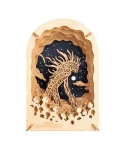 La princesa Mononoke Paper Model Kit Paper Theater Wood Style Night Walker