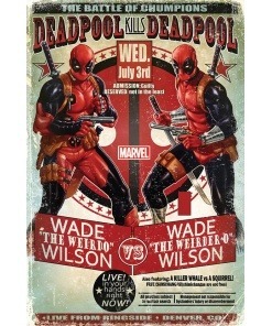 Marvel Set de 4 Pósteres Deadpool Wade Vs Wade 61 x 91 cm (4)