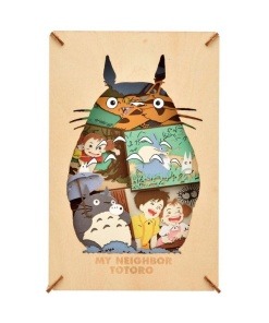 Mi vecino Totoro Paper Model Kit Paper Theater Wood Style Silhouette Big Totoro