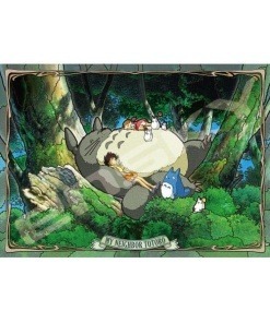 Mi vecino Totoro Puzzle Stained Glass Napping with Totoro(500 piezas)
