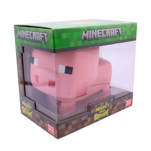 Minecraft Figura Antiestres Mighty Mega Squishme Cerdo 25 cm