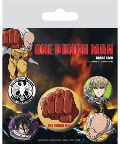 One Punch Man Pack 5 Chapas Destructive