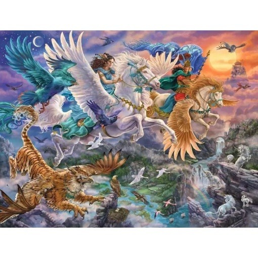 Original Ravensburger Quality Puzzle Por los aires en Pegaso (2000 piezas)