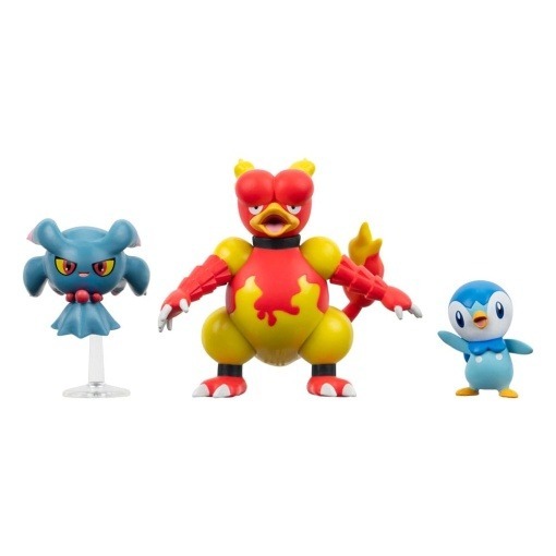 Pokémon Pack de 3 Figuras Battle Figure Set Piplup