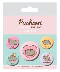 Pusheen Pack 5 Chapas Pusheen Nah