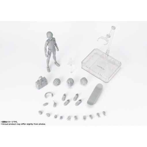 S.H. Figuarts Figura Body-Kun School Life Edition DX Set (Gray Color Ver.) 13 cm