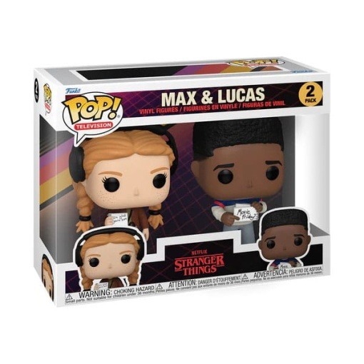 Stranger Things Pack de 2 POP! Animation Vinyl Figuras Max & Lucas 9 cm