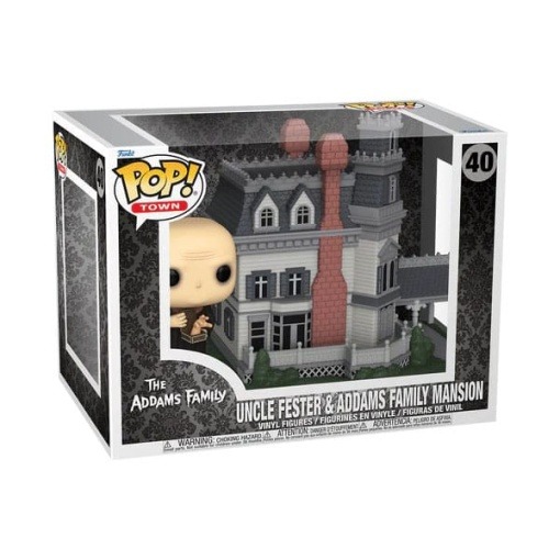 The Addams Family POP! Town Vinyl Figura Addams Home w/Uncle Fester 9 cm