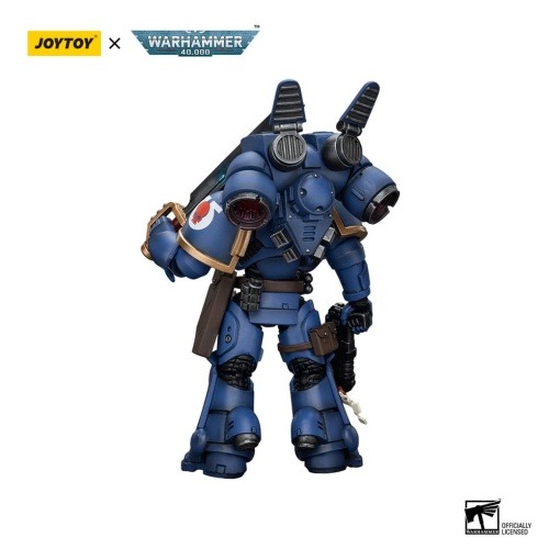 Warhammer 40k Figura 1/18 Ultramarines Jump Pack Intercessors Sergeant With Plasma Pistol And Power Sword 12 cm