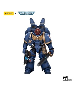 Warhammer 40k Figura 1/18 Ultramarines Jump Pack Intercessors Sergeant With Plasma Pistol And Power Sword 12 cm