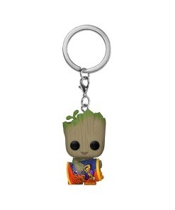 Yo soy Groot Llaveros Pocket POP! Vinyl Groot w/ Cheese Puffs 4 cm Expositor (12)