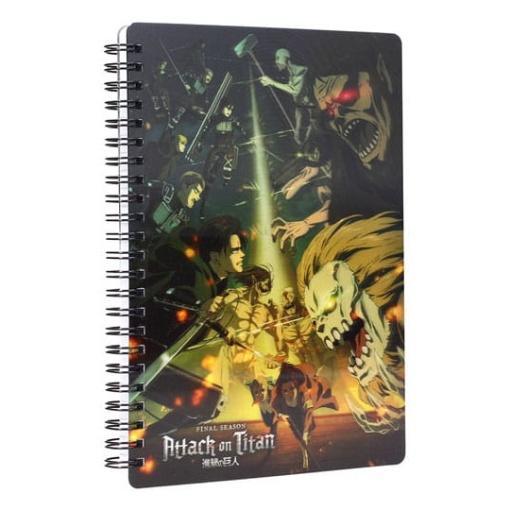 Attack on Titan Libreta Efecto 3D Struggle