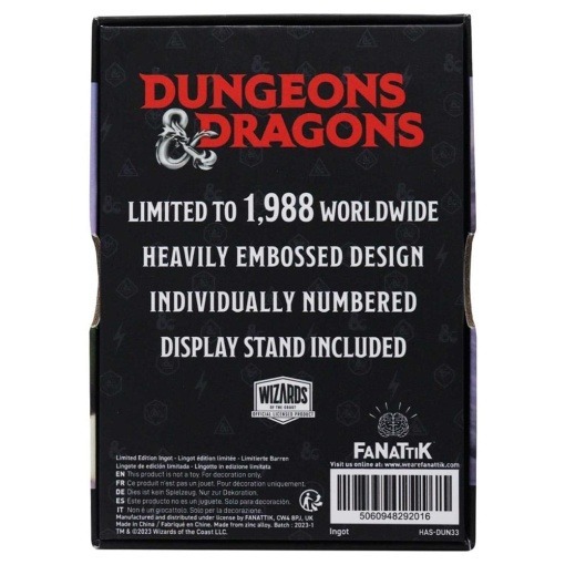 Dungeons & Dragons Lingote 35th Anniversary  Legend of Drizzt Limited Edition