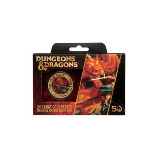 Dungeons & Dragons Moneda 50th Anniversary with Colour Print 24k Gold Plated Edition 4 cm