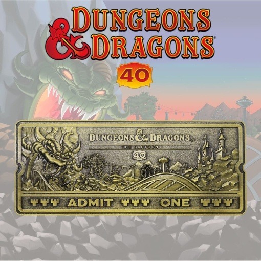 Dungeons & Dragons: The Cartoon Réplica 40th Anniversary Rollercoaster Ticket Limited Edition