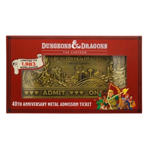 Dungeons & Dragons: The Cartoon Réplica 40th Anniversary Rollercoaster Ticket Limited Edition