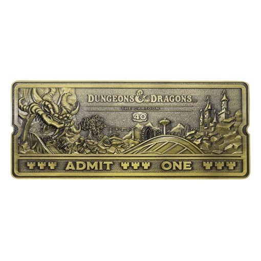 Dungeons & Dragons: The Cartoon Réplica 40th Anniversary Rollercoaster Ticket Limited Edition