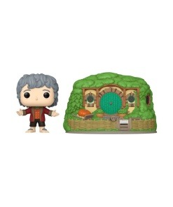 El Señor de los Anillos  OP! Town Vinyl Figura Bilbo & Bag End 9 cm