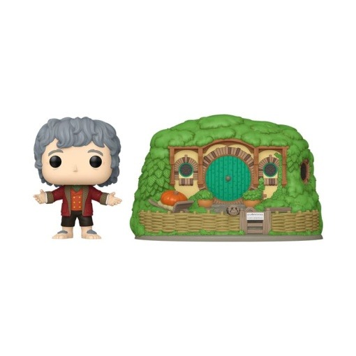 El Señor de los Anillos  OP! Town Vinyl Figura Bilbo & Bag End 9 cm