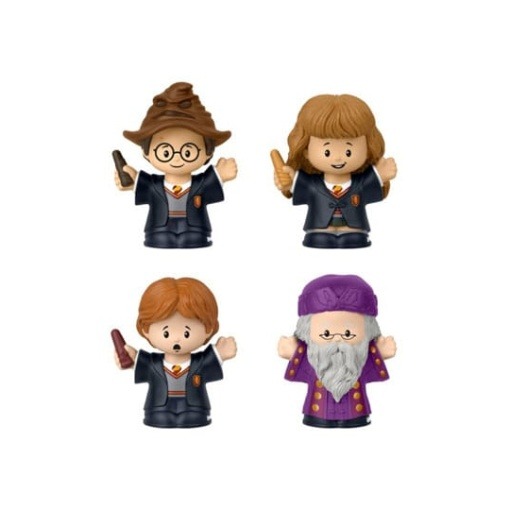 Harry Potter Pack de 4 Minifiguras Fisher-Price Little People Collector Piedra Filosofal 6 cm