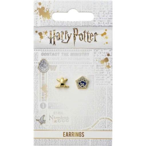 Harry Potter Pendientes Chocolate Frog & Box (Plata de ley)