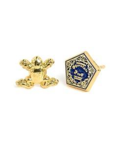 Harry Potter Pendientes Chocolate Frog & Box (Plata de ley)