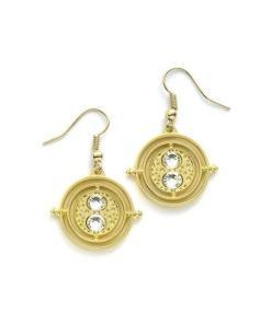 Harry Potter Pendientes Time Turner (bañado en oro)