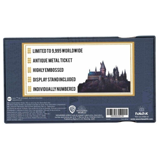 Harry Potter Réplica Hogwarts Train Ticket Limited Edition