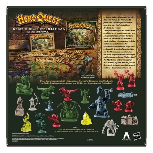 HeroQuest Expansión del Juego de Mesa Der Dschungel von Delthrak Pack de Misión *Edición Aléman*