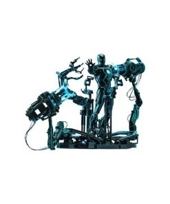 Iron Man 2 Figura 1/6 Neon Tech Iron Man with Suit-Up Gantry 32 cm