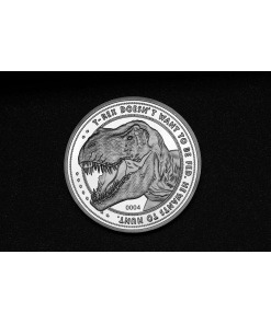 Jurassic Park Moneda 25th Anniversary T-Rex Silver Edition