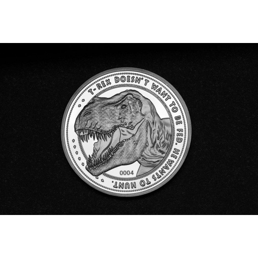 Jurassic Park Moneda 25th Anniversary T-Rex Silver Edition