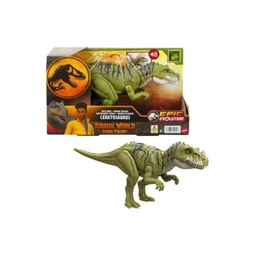 Jurassic World Epic Evolution Figura Wild Roar Ceratosaurus