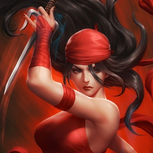 Marvel Litografia Elektra vs The Hand 46 x 61 cm - sin marco